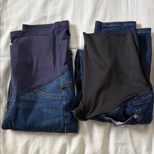 2 pairs  maternity jeans